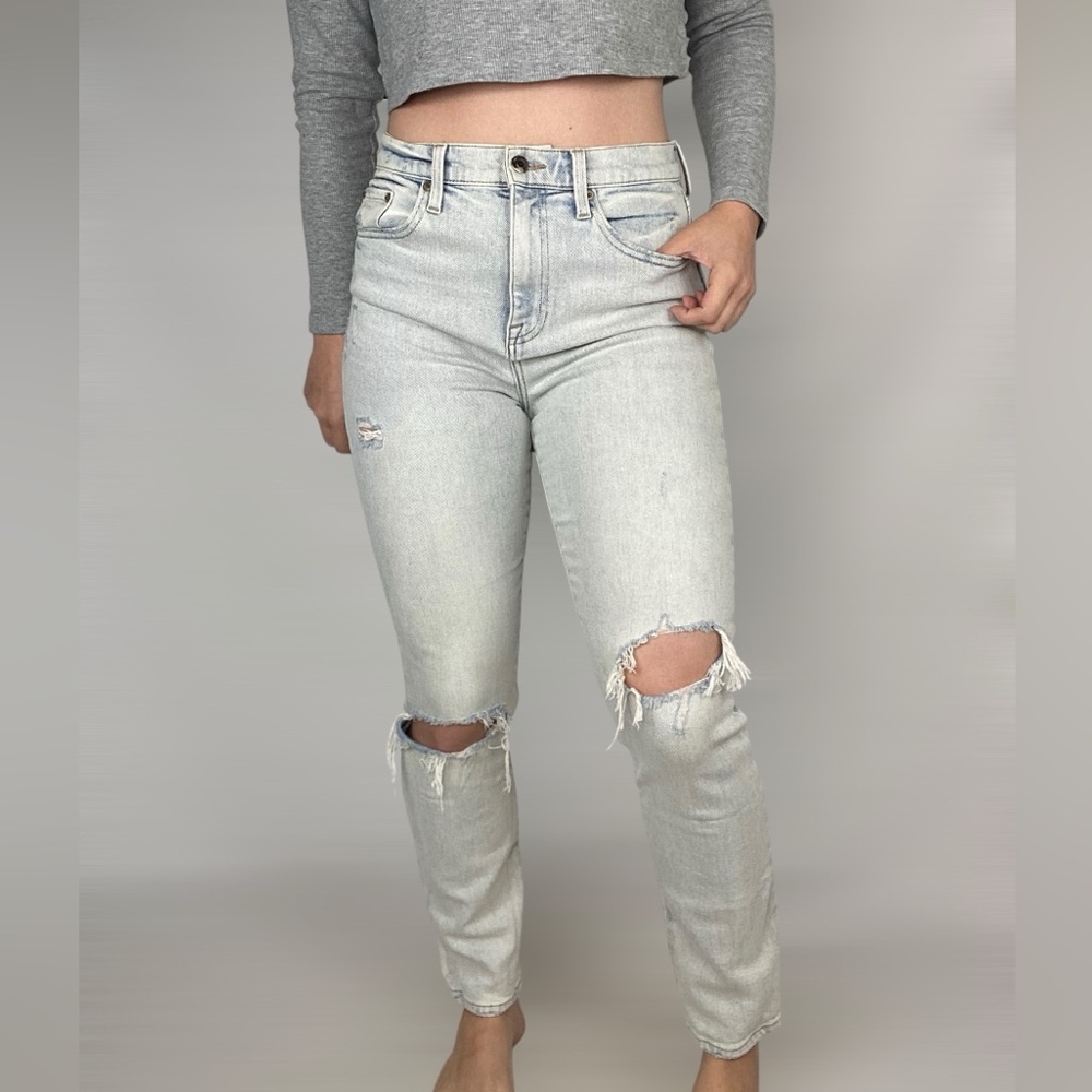 PISTOLA Cara High Rise‎ Vintage Skinny Broadway Distressed Light Wash Jeans